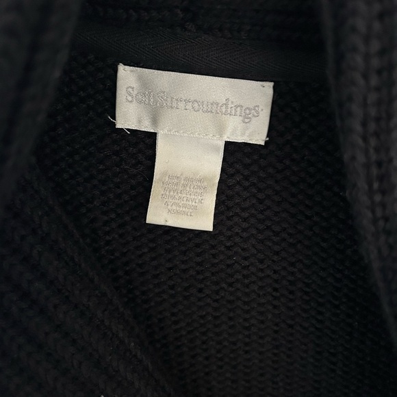 Soft Surroundings Country Weekend Sweater Black Size XS - Picture 2 of 6